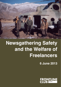 Newsgathering Safety and the Welfare of Freelancers