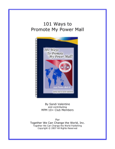 101 Ways to Promote My Power Mall