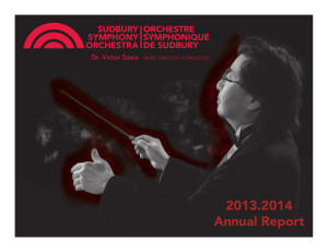 2013.2014 Annual Report - Sudbury Symphony Orchestra