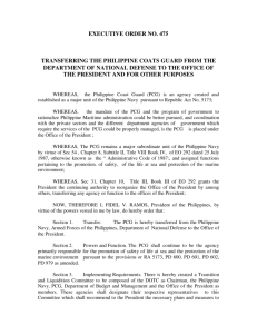 EXECUTIVE ORDER NO. 475 TRANSFERRING THE PHILIPPINE