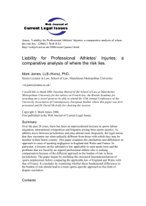LIABILITY FOR PROFESSIONAL ATHLETES' INJURIES: A CASE