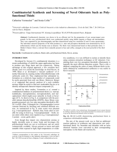 Combinatorial Synthesis and Screening of Novel Odorants Such as