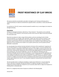 Frost Resistance of Clay Bricks