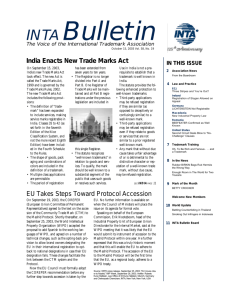 INTA Bulletin - International Trademark Association