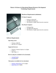 M.S. in HRD Technology Requirements