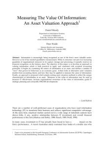 Measuring The Value Of Information: An Asset Valuation Approach