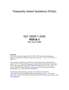 PDF/A: Frequently Asked Questions (FAQs)