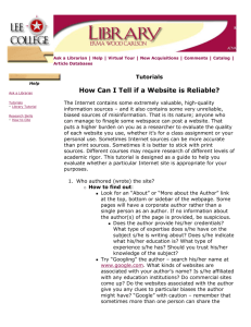 How Can I Tell if a Website is Reliable?