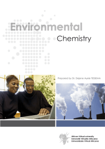 Environmental Chemistry - African Virtual University