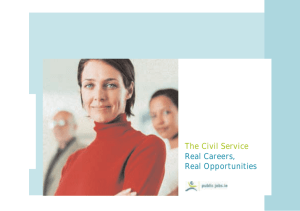 The Civil Service Real Careers, Real Opportunities