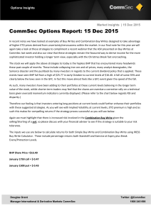 CommSec Options Report: 15 Dec 2015