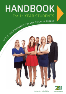 HANDBOOK For 1st YEAR STUDENTS