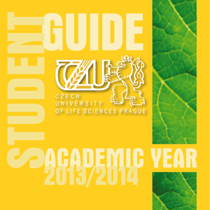 The Student Guide. - Česká zemědělská univerzita v Praze