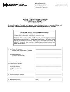 public and products liability   proposal form