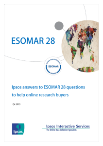 Ipsos answers to ESOMAR 28 Questions to help online market