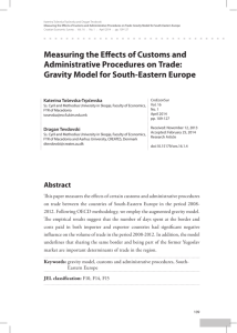 Measuring the Effects of Customs and Administrative Procedures on