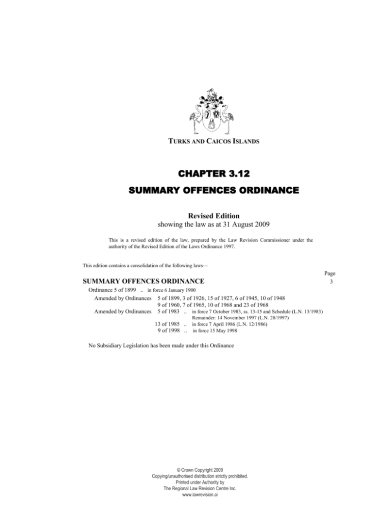 Summary Offences