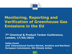 Monitoring, Reporting and Verification of Greenhouse Gas