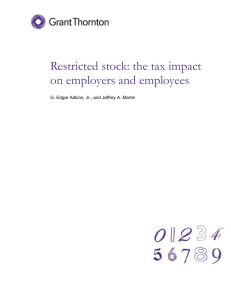 Restricted stock: the tax impact on employers and