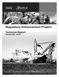 Regulatory Enhancement Project Technical Report