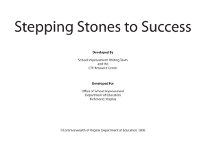 Stepping Stones to Success: Teacher to Teacher