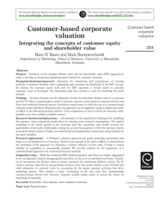 Customer-based corporate valuation