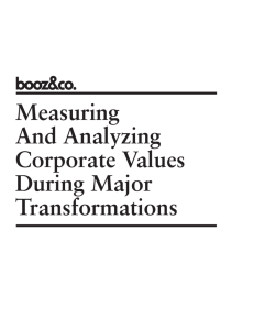 Measuring and Analyzing Corporate Values During Major