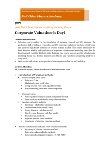 Corporate Valuation (1 Day)