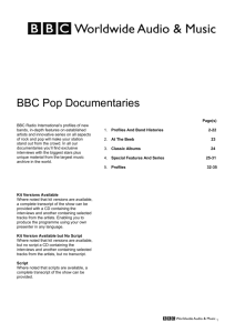 BBC Pop Documentaries - BBC Radio International