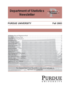 Department of Statistics Newsletter