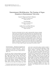 Entertainment (Mis)Education: The Framing of Organ