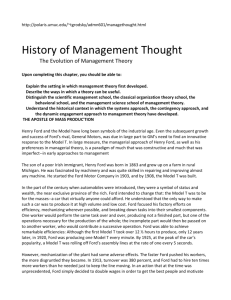 History of Management Thought: The Evolution of Management