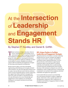 At the Intersection of Leadership and Engagement - CUPA-HR