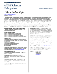 Urban Studies Major