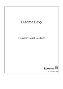 Income Levy - Frequently Asked Questions