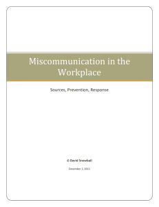 Miscommunication in the Workplace