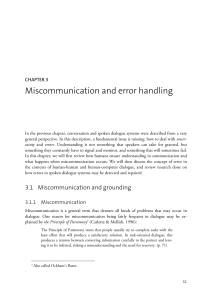 Chapter 3. Miscommunication and error handling