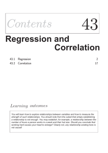 Regression and Correlation