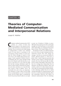 Theories of Computer- Mediated