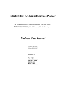 MarketStar: A Channel Services Pioneer Business