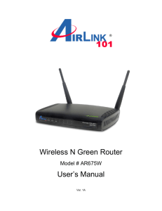 User Manual - Airlink101