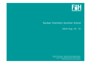 Nuclear Chemistry Summer School