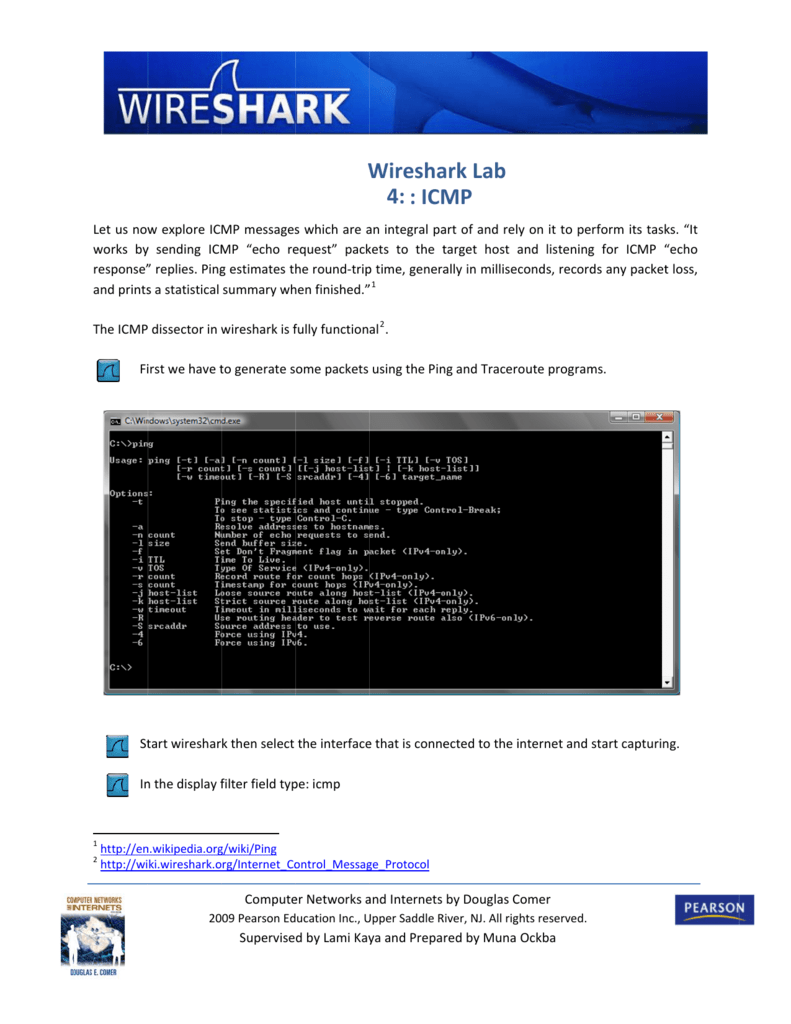 wireshark uses icmp
