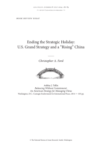 US Grand Strategy and a “Rising” China