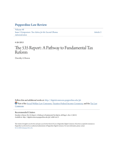 The 535 Report: A Pathway to Fundamental Tax Reform