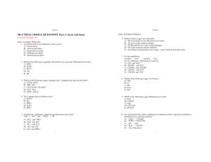 MULTIPLE CHOICE QUESTIONS Part 3: Syror och baser