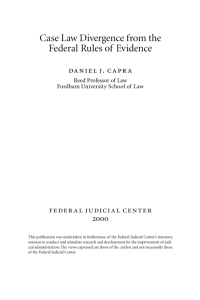 Case Law Divergence from the Federal Rules of Evidence (2000)