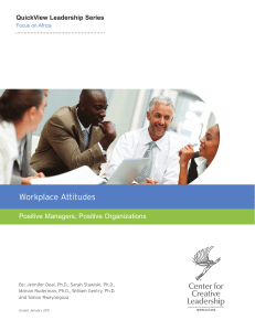 Workplace Attitudes - Center for Creative Leadership