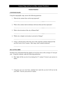 Contour Maps and Sea Level Rise Analysis Worksheet