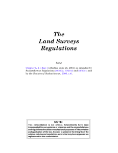 The Land Surveys Regulations